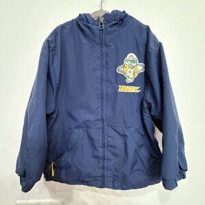 DISNEY Buzz Lightyear Jacket Youth XS Blue Puffer Zip Up Jacket Boys Kids